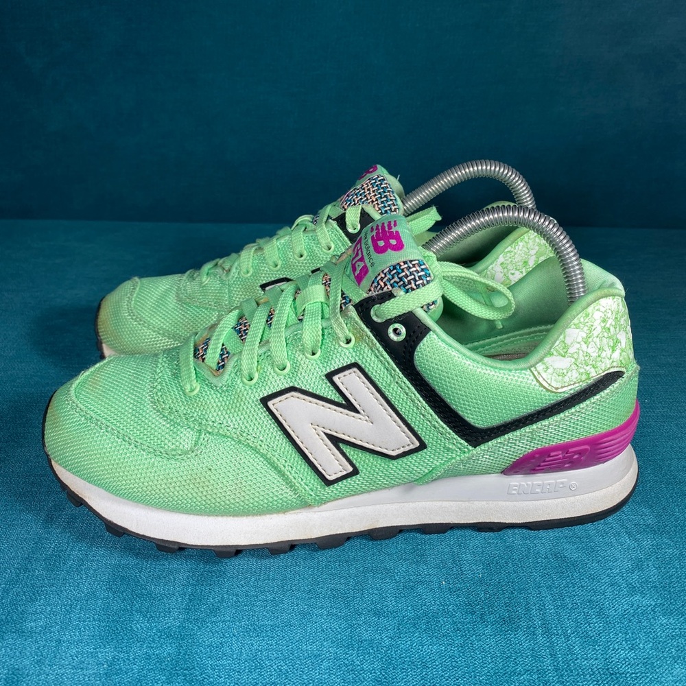 Size 8 - Women’s New Balance 574 green shoes